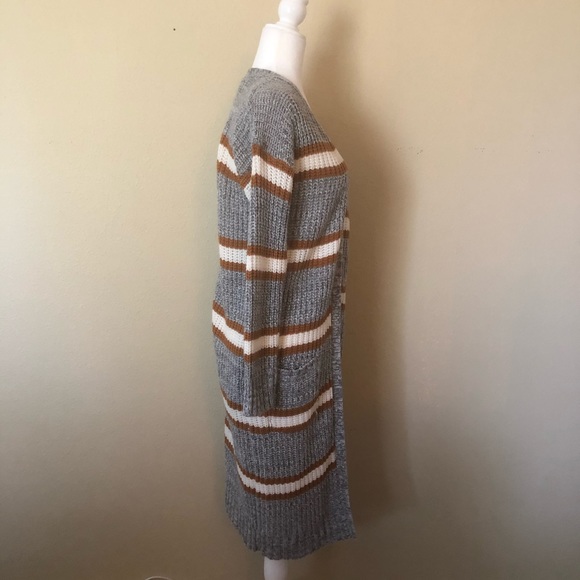 Pink Rose Long Duster Open Front Cardigan - Picture 6 of 9